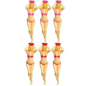 6pcs Professional Plastic Women Shaped Golf Tee To Reduce Lateral Spin And Friction