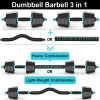 Adjustable Dumbbell Set 44 LBS with Curl Bar, Barbell Weight Set for Home Gym, 3 in 1 Dumbellsweights Set for Men and Women