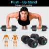 Adjustable Dumbbell Set 44 LBS with Curl Bar, Barbell Weight Set for Home Gym, 3 in 1 Dumbellsweights Set for Men and Women