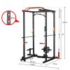 Multifunctional Barbell Rack 1400LBS Capacity Barbell Weight Rack Home Gym Fitness Adjustable Squat Rack Weight Lifting Bench Press Push-ups