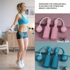 Cordless Jump Rope; Gym Sports Fitness Training; Built In Wire Skipping Rope; Fitness Equipment For Home Sports (Color: Blue Long Rape)