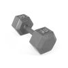 Multi-weight cast iron hexagonal dumbbell, single bar