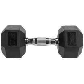 Rubber Encased Hex Dumbbell,25-35lbs,Single (Weight: 25lbs)