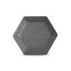 Multi-weight cast iron hexagonal dumbbell, single bar