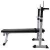 Workout Bench with Weight Rack, Barbell and Dumbbell Set 264.6 lb